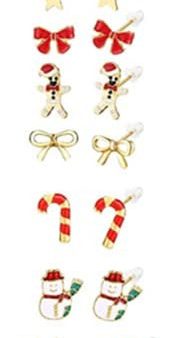 Juego de 8 pares de aretes de Navidad, juego de aretes colgantes, juego de joyas de fiesta, M Sale