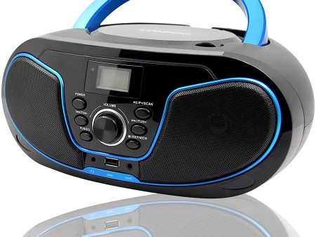 Lonpoo Reproductor de CD, Lectores de CD Portátile Boombox Bluetooth FM Radio  USB  AUX y Salida de Auriculares  Sistema de estéreo Sonido de música (LP-D02) Reacondicionado Sale