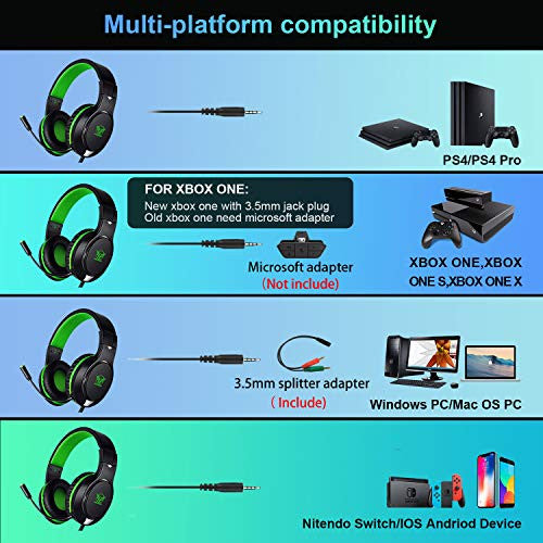 Karvipark H-10 Auriculares Gaming Cascos para PS4 Xbox One Nintendo Switch Sale