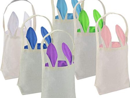 Pixhotul Bolsas de Conejito de Pascua, Canastas de Conejito de Pascua Bolsas de Tela de Yute para la Caza de Huevos de niños, Cubo de Regalos en la Fiesta de Pascua (6 Piezas) Embalaje Deteriorado Online Hot Sale