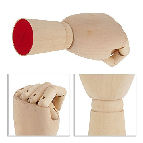 Akozon Modelo de Mano de Madera con Dedos Flexibles Modelo de Maniqui de Mano Derecha Articulado de Madera Regalo Arte Alternativos (Mano Izquierda de 10 Pulgadas) Reacondicionado Online Sale