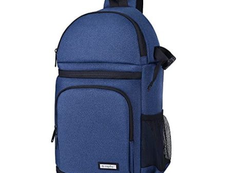 Uborse Mochila para Cámara Estuche SLR DSLR Antichoque Bolsa de Cámara Resistente al Agua para Lente de la Cámara Destello, L, azul Cheap