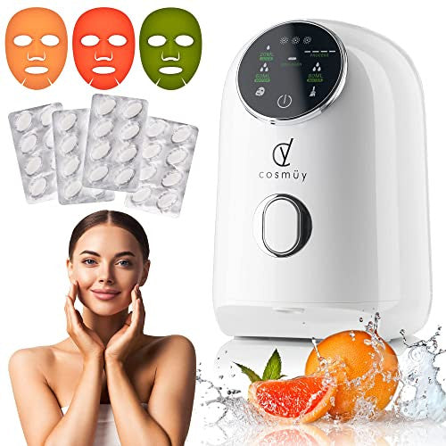 Máquina para hacer Mascarillas Faciales Caseras - Tratamiento para Limpieza de Poros y Cuidado de la Piel del Rostro - Incluye 32 Tabletas de Colágeno y 3 Moldes Embalaje Deteriorado Online Hot Sale